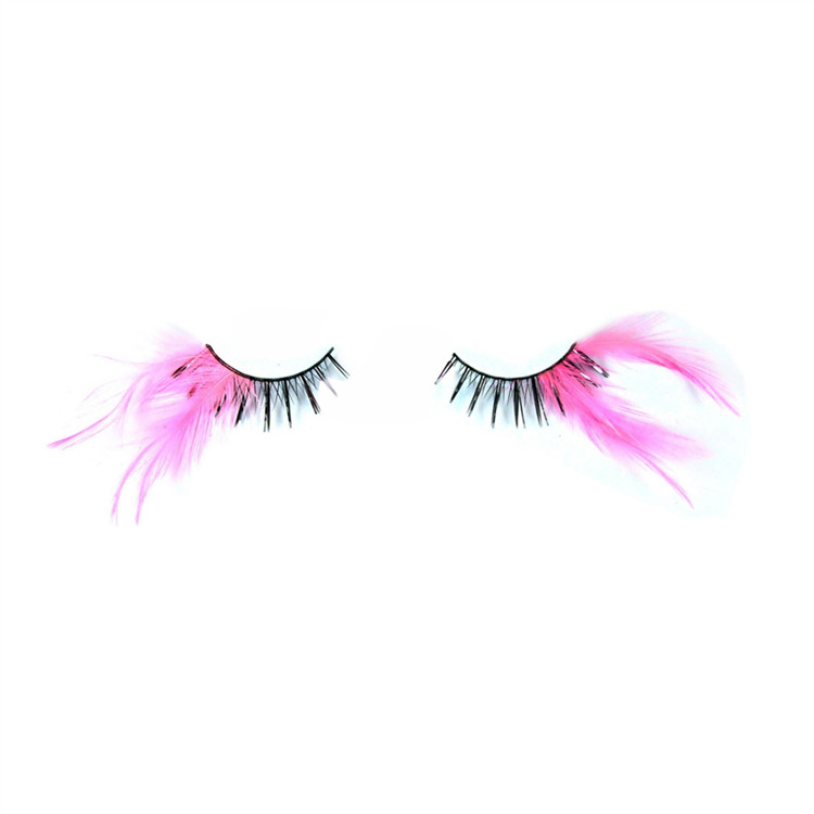 Premium rainbow big fake featherseyelashes Y-15